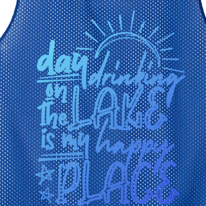 Day Ing On The Lake Is My Happy Place Summer Camping Meaningful Gift Mesh Reversible Basketball Jersey Tank