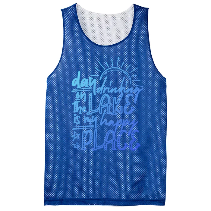 Day Ing On The Lake Is My Happy Place Summer Camping Meaningful Gift Mesh Reversible Basketball Jersey Tank