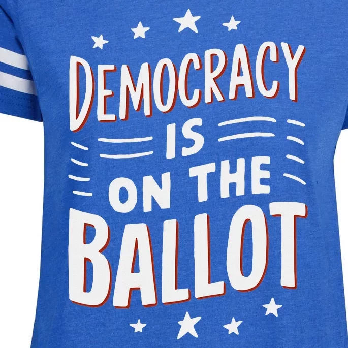 Democracy Is On The Ballot Civic Pride Design Enza Ladies Jersey Football T-Shirt