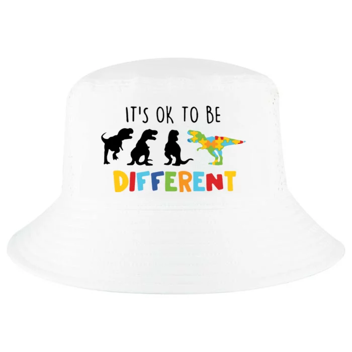 Dinasour ItS Ok To Be Different Autism Awareness Cool Comfort Performance Bucket Hat