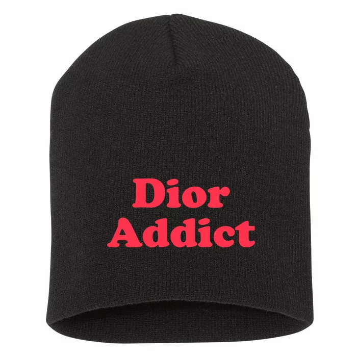 Dior Addict Socialite Los Angeles, CA Basketball Slogan Logo Short Acrylic Beanie