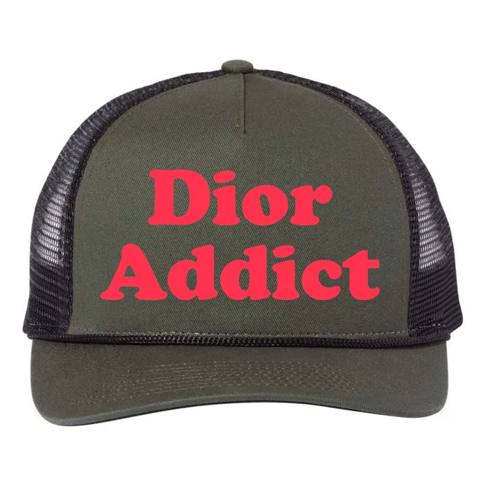 Dior Addict Socialite Los Angeles, CA Basketball Slogan Logo Retro Rope Trucker Hat Cap