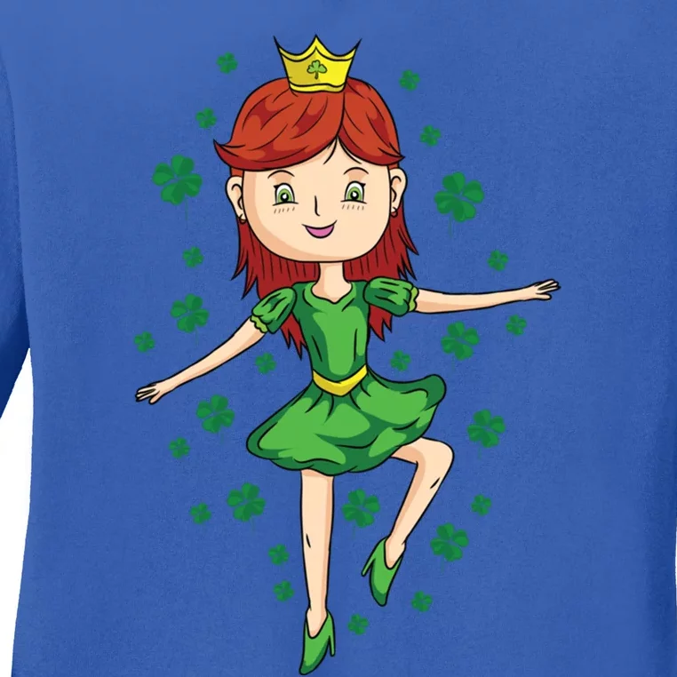 Dancing Irish Princess St Patricks Day Gift Cute Gift Ladies Long Sleeve Shirt