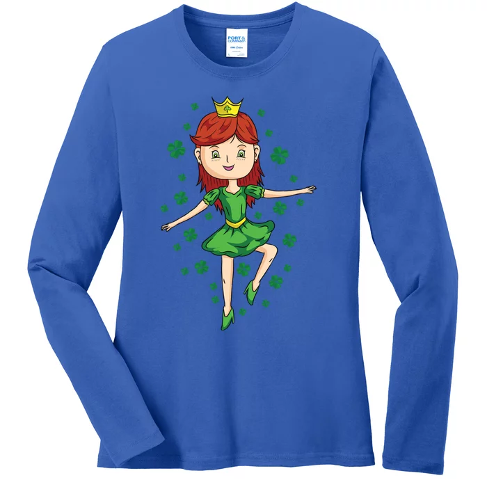 Dancing Irish Princess St Patricks Day Gift Cute Gift Ladies Long Sleeve Shirt