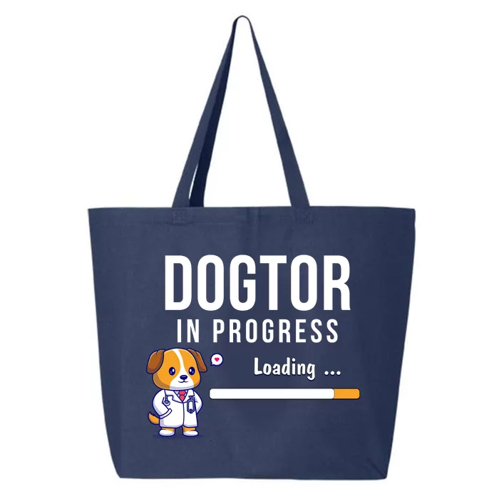 Dogtor In Progress Future Dog Doctor Vet Student Funny Vet Future Vet 25L Jumbo Tote