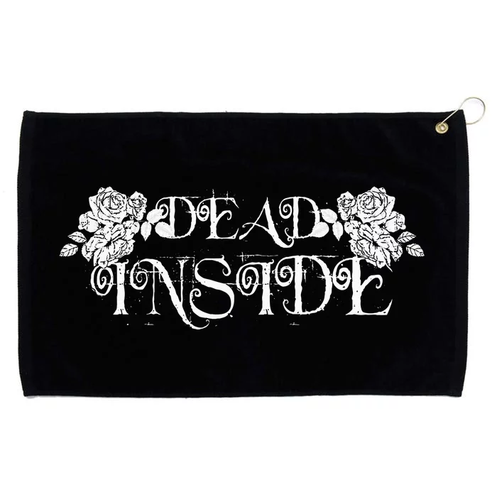 Dead Inside Pastel Goth Alt Aesthetoc Vaporwave Floral Grommeted Golf Towel