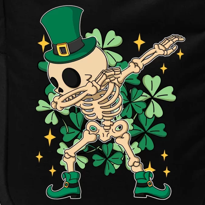 Dabbing Irish Skeleton Clover St Patricks Day Impact Tech Backpack