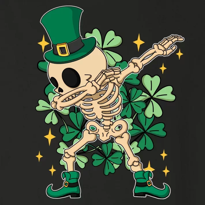 Dabbing Irish Skeleton Clover St Patricks Day Toddler Long Sleeve Shirt