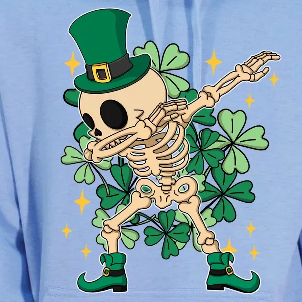 Dabbing Irish Skeleton Clover St Patricks Day Unisex Surf Hoodie