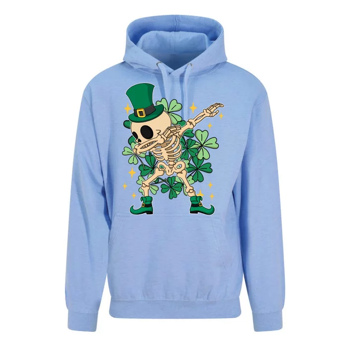 Dabbing Irish Skeleton Clover St Patricks Day Unisex Surf Hoodie