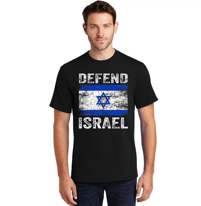 Defend Israel Support Israel I Stand With Israel Israel Flag Tall T-Shirt