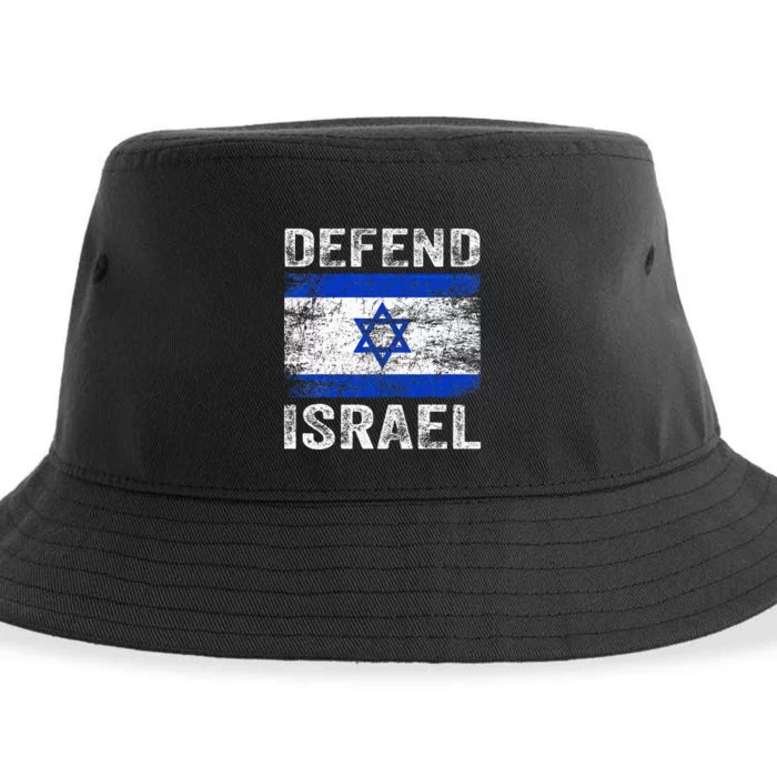 Defend Israel Support Israel I Stand With Israel Israel Flag Sustainable Bucket Hat