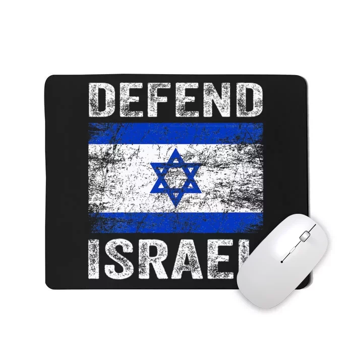 Defend Israel Support Israel I Stand With Israel Israel Flag Mousepad