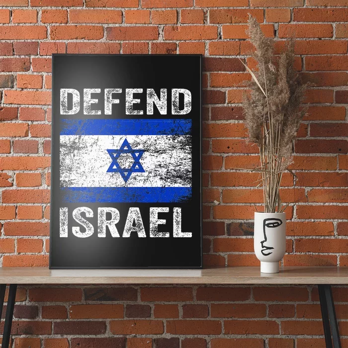 Defend Israel Support Israel I Stand With Israel Israel Flag Poster