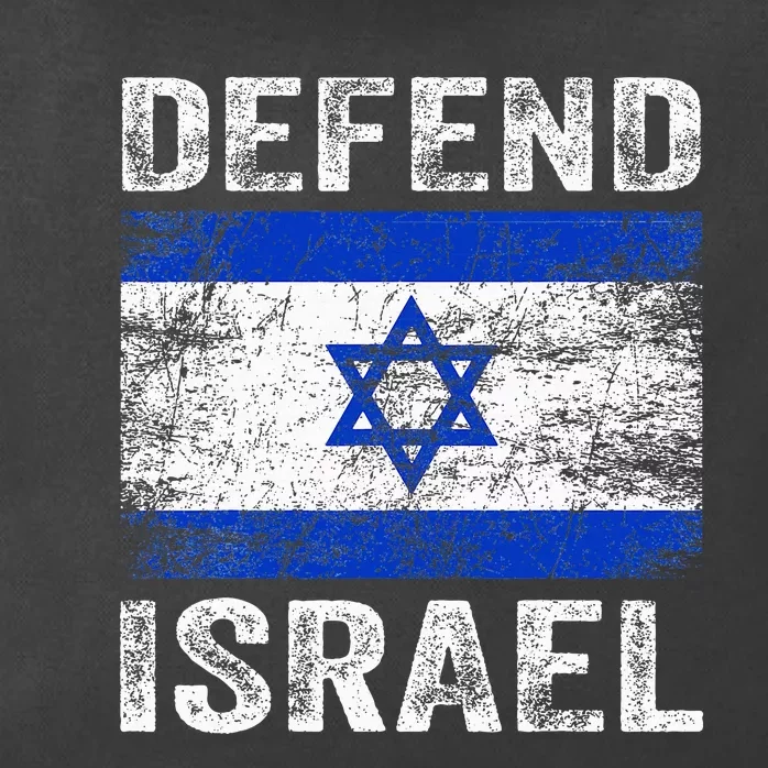 Defend Israel Support Israel I Stand With Israel Israel Flag Zip Tote Bag