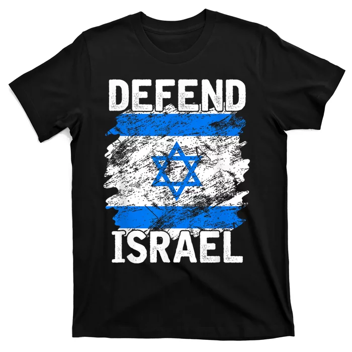 Defend Israel Support Israel I Stand With Israel Israel Flag T-Shirt