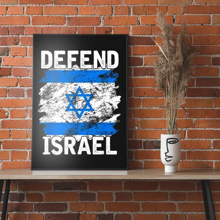 Defend Israel Support Israel I Stand With Israel Israel Flag Poster