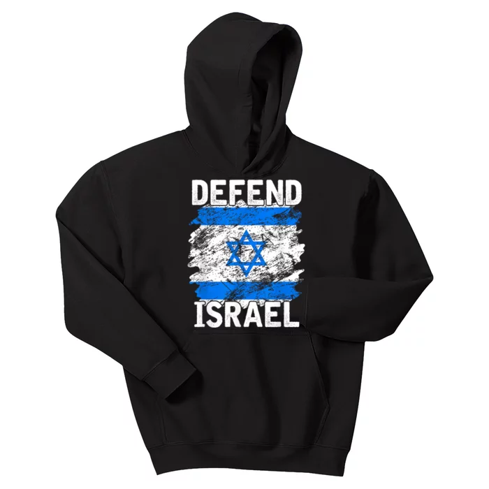 Defend Israel Support Israel I Stand With Israel Israel Flag Kids Hoodie