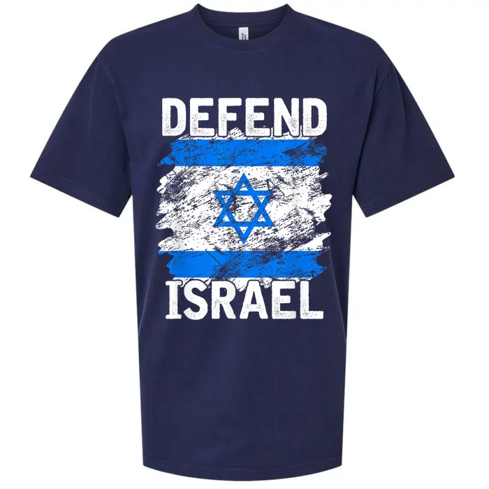 Defend Israel Support Israel I Stand With Israel Israel Flag Sueded Cloud Jersey T-Shirt