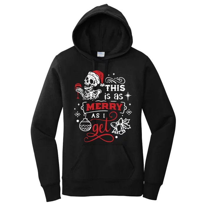 Dead Inside Skeleton Christmas Dancing Skeleton Christmas Women's Pullover Hoodie