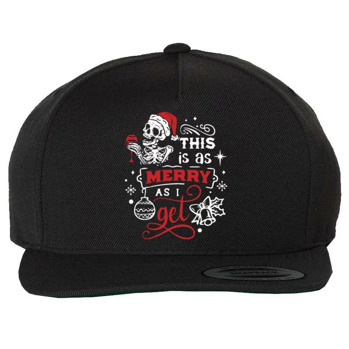 Dead Inside Skeleton Christmas Dancing Skeleton Christmas Wool Snapback Cap