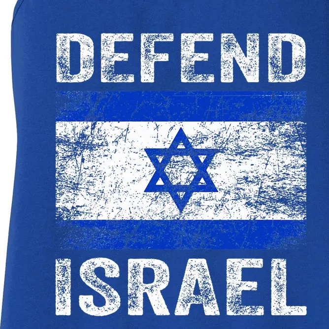 Defend Israel Support Israel I Stand With Israel Israel Flag Women's Racerback Tank