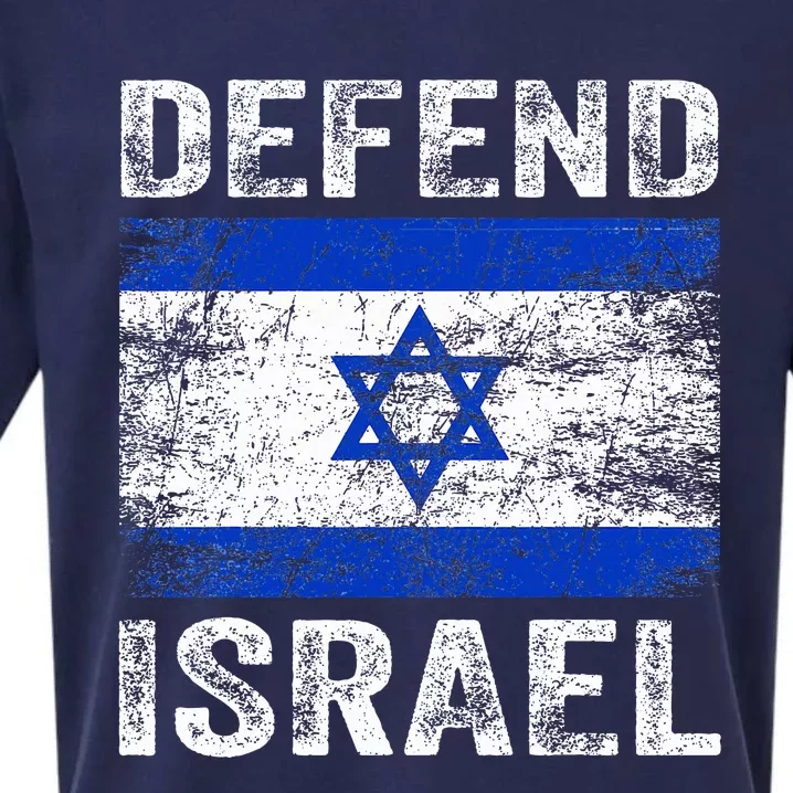 Defend Israel Support Israel I Stand With Israel Israel Flag Sueded Cloud Jersey T-Shirt