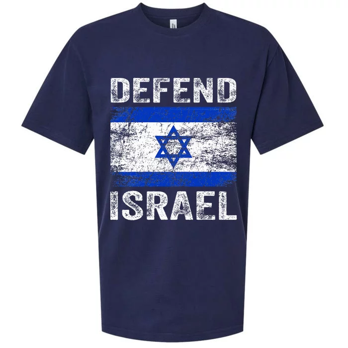 Defend Israel Support Israel I Stand With Israel Israel Flag Sueded Cloud Jersey T-Shirt