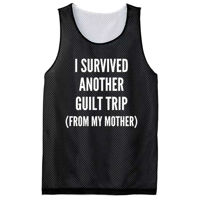 Doublecrossco I Survived Another Guilt Trip From My Mother Mesh Reversible Basketball Jersey Tank