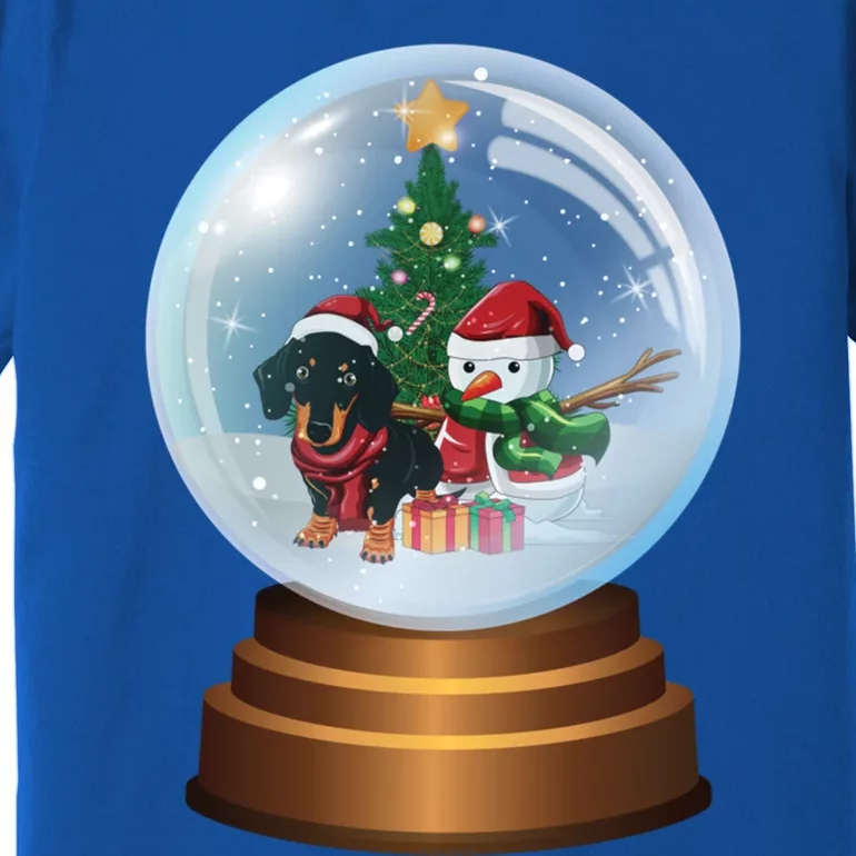 Dachshund In Snowball Weinerful Christmas Doxie Lover Gift Premium T-Shirt