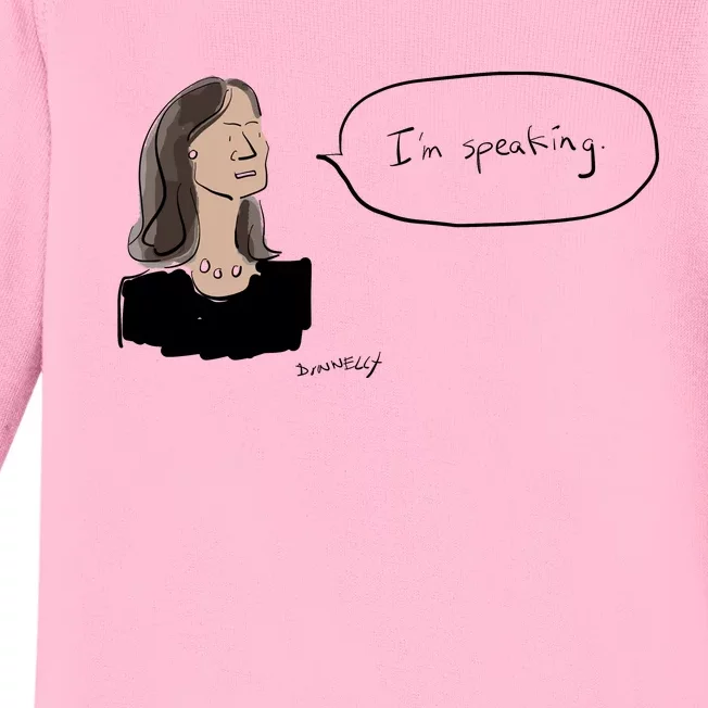 Donnelly IM Speaking Kamala Harris Baby Long Sleeve Bodysuit