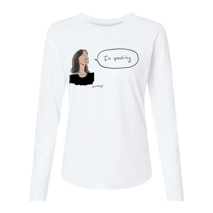 Donnelly IM Speaking Kamala Harris Womens Cotton Relaxed Long Sleeve T-Shirt