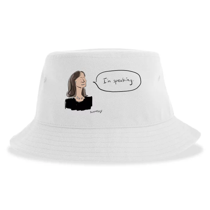 Donnelly IM Speaking Kamala Harris Sustainable Bucket Hat