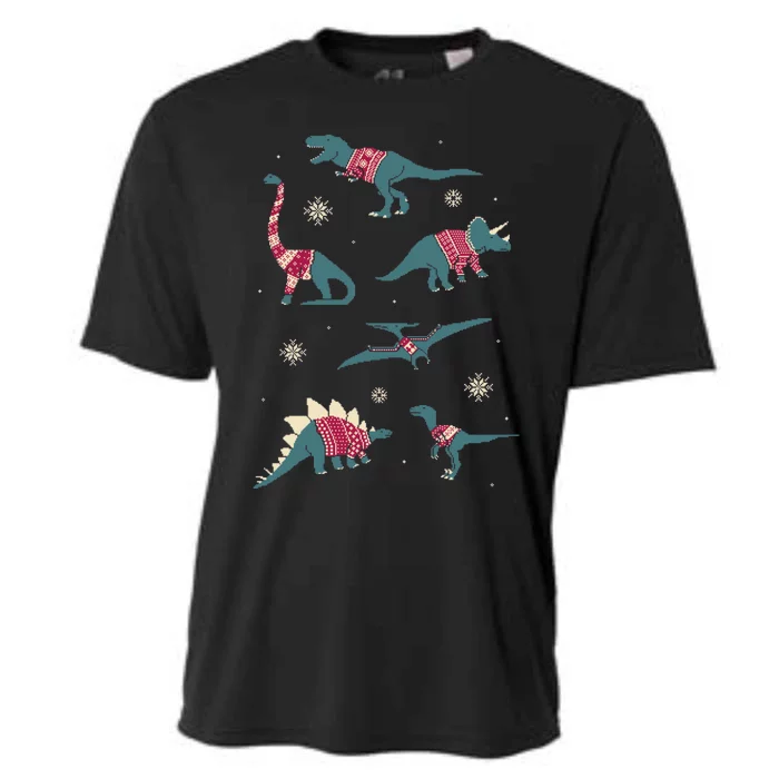 Dinos In Sweaters Cooling Performance Crew T-Shirt