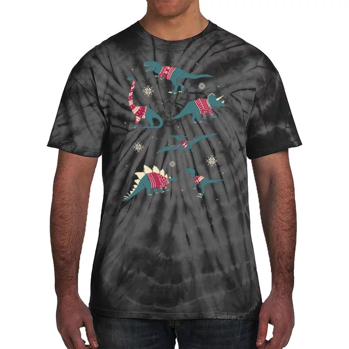 Dinos In Sweaters Tie-Dye T-Shirt