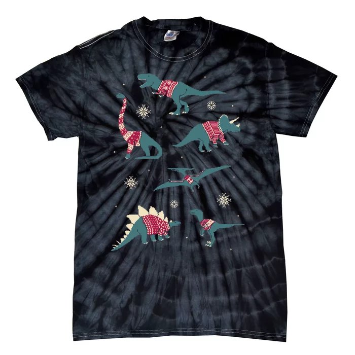 Dinos In Sweaters Tie-Dye T-Shirt