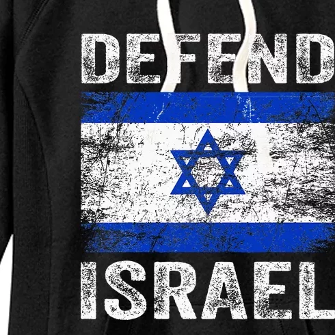 Defend Israel Support Israel I Stand With Israel Israel Flag Women's Fleece Hoodie