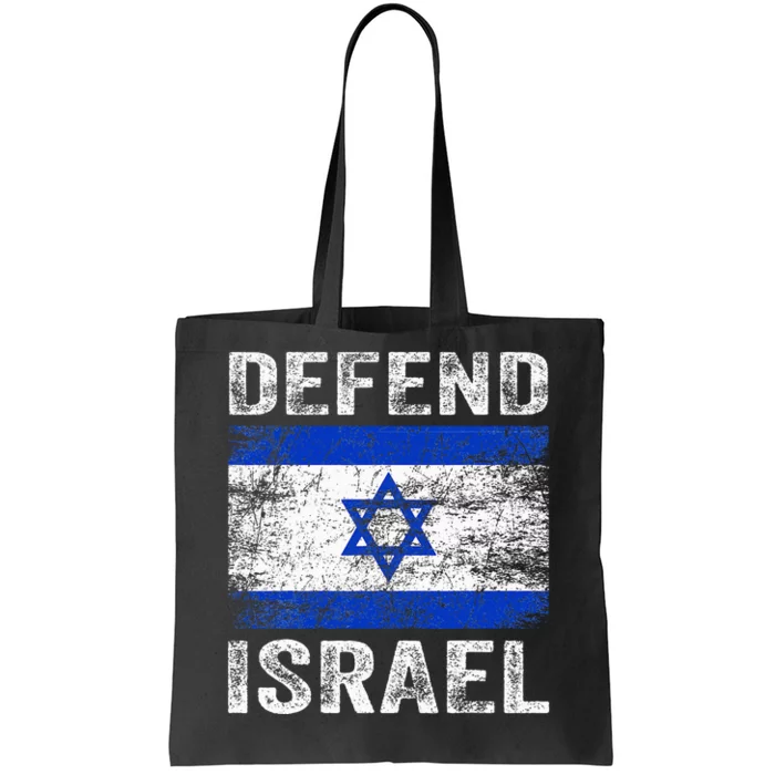 Defend Israel Support Israel I Stand With Israel Israel Flag Tote Bag