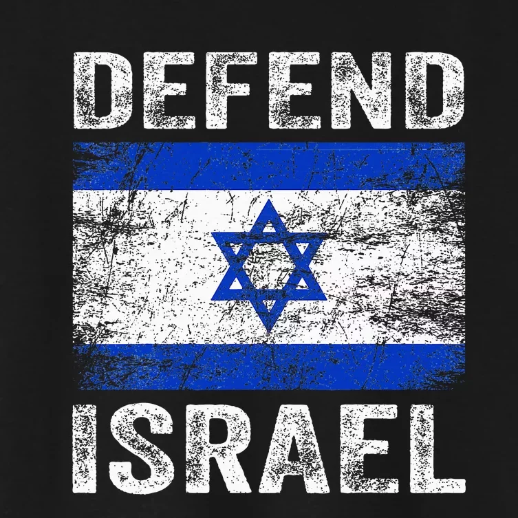 Defend Israel Support Israel I Stand With Israel Israel Flag Women's Crop Top Tee