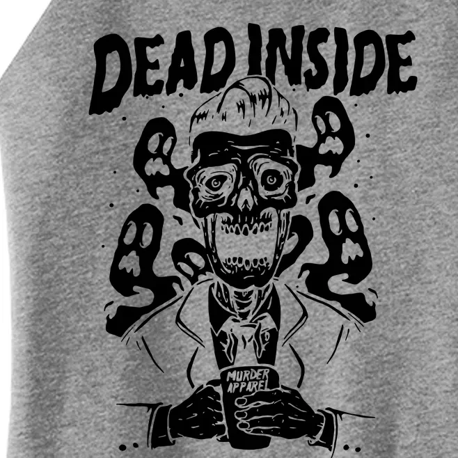 Dead Inside Skull Zombie Dark Humor Goth Women’s Perfect Tri Rocker Tank