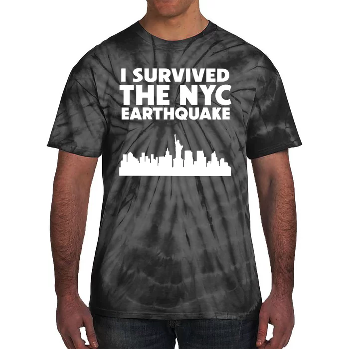 Deathbymayonnaise I Survived The Nyc Earthquake Tie-Dye T-Shirt