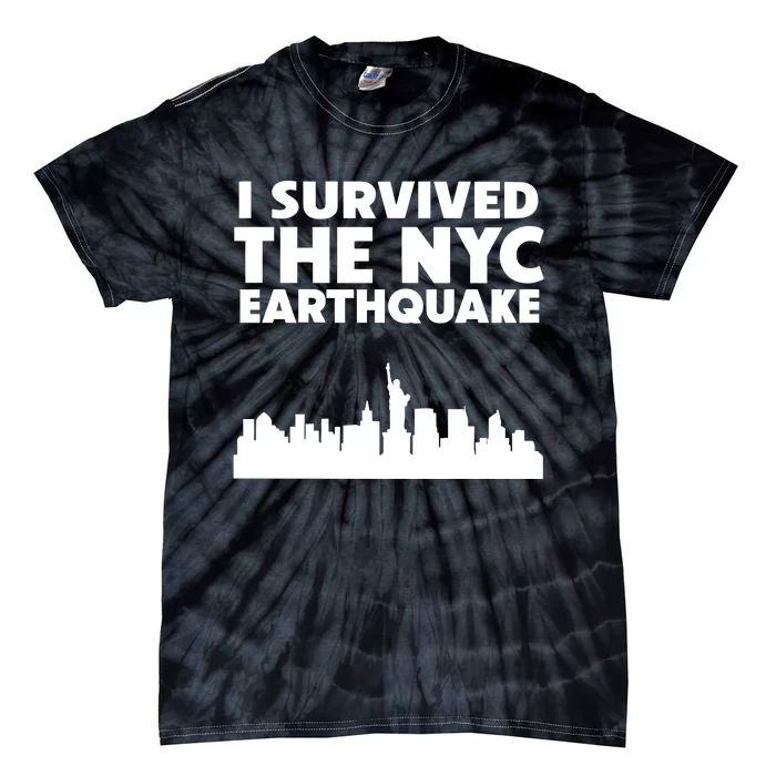 Deathbymayonnaise I Survived The Nyc Earthquake Tie-Dye T-Shirt