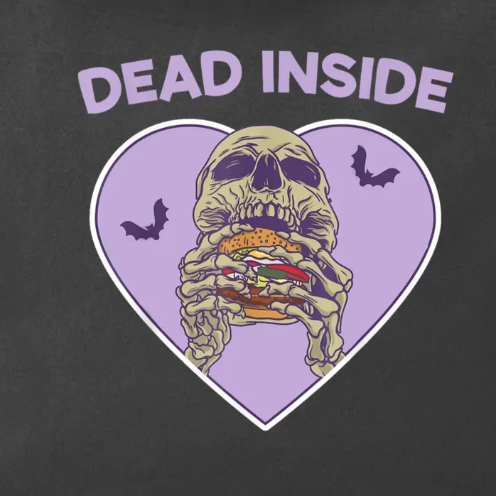 Dead Inside Skeleton Funny Skeleton Eating Zip Tote Bag