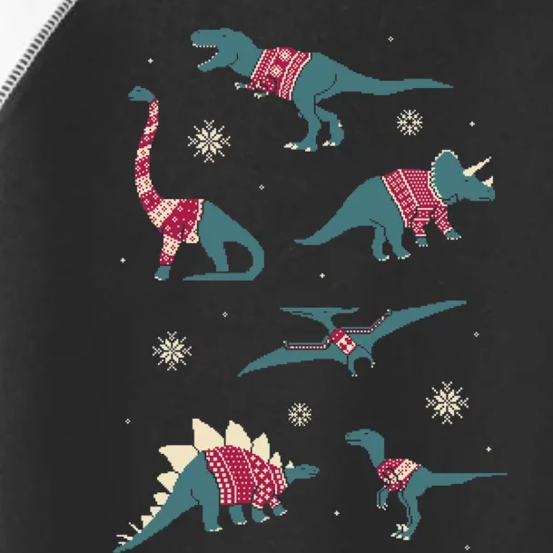 Dinos In Sweaters Toddler Fine Jersey T-Shirt