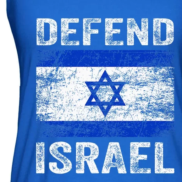 Defend Israel Support Israel I Stand With Israel Israel Flag Ladies Essential Flowy Tank