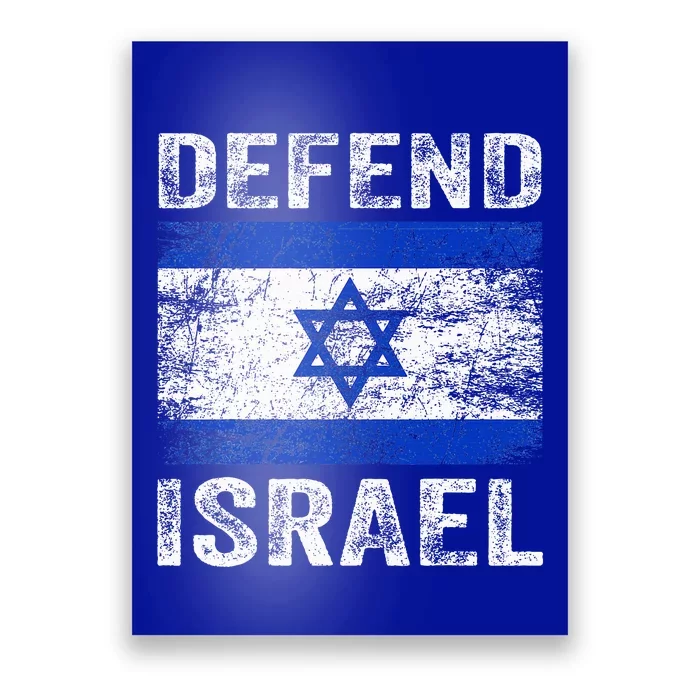 Defend Israel Support Israel I Stand With Israel Israel Flag Poster