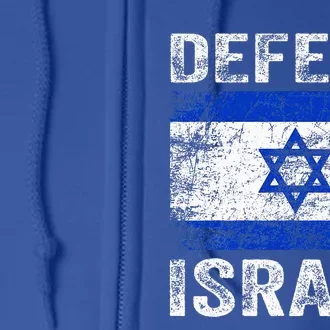 Defend Israel Support Israel I Stand With Israel Israel Flag Full Zip Hoodie