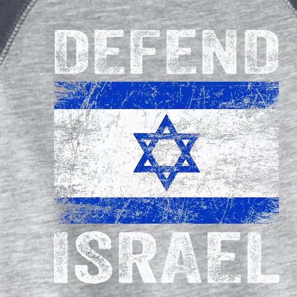 Defend Israel Support Israel I Stand With Israel Israel Flag Toddler Fine Jersey T-Shirt