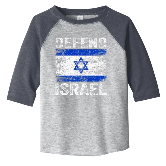 Defend Israel Support Israel I Stand With Israel Israel Flag Toddler Fine Jersey T-Shirt