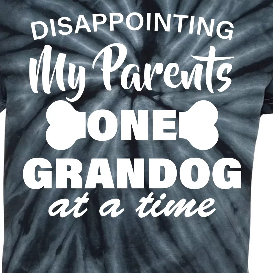 Disappointing My Parents One Grandog At A Time Kids Tie-Dye T-Shirt